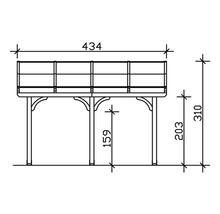 Toiture pour terrasse SKAN HOLZ Venezia 434 x 389 cm anthracite