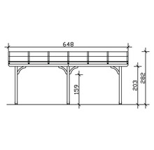 Toiture pour terrasse SKAN HOLZ Venezia 648 x 239 cm anthracite