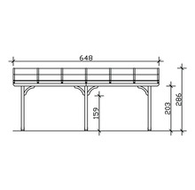 Toiture pour terrasse SKAN HOLZ Venezia 648 x 289 cm anthracite