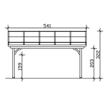 Toiture pour terrasse SKAN HOLZ Verona 541 x 389 cm anthracite