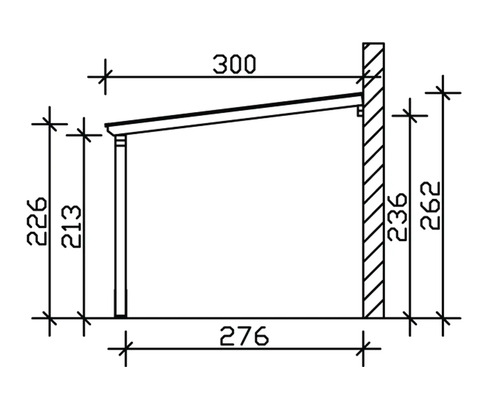 Dessin technique d''un toit de terrasse avec des dimensions
