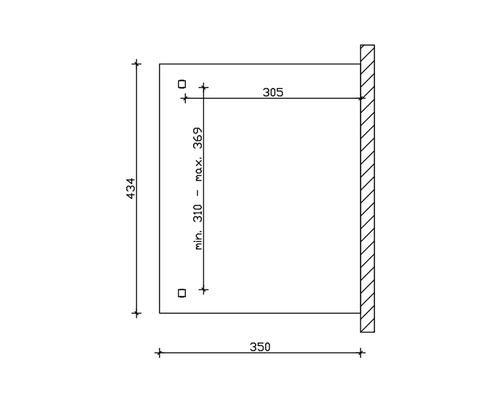 Dessin technique avec dimensions