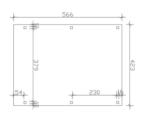 Dessin technique avec les dimensions d''un rectangle