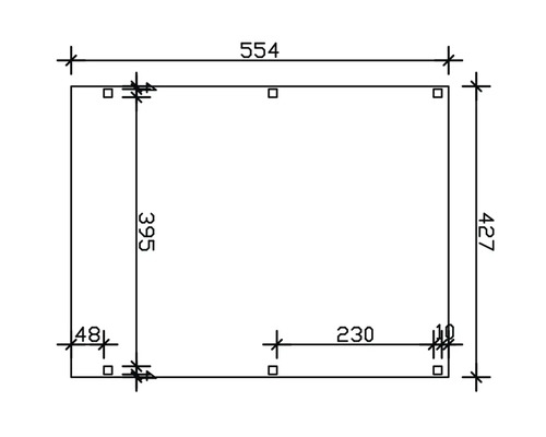 Dessin technique avec indications de dimensions