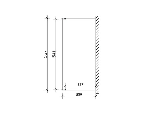 Dessin technique d''une étagère avec des dimensions