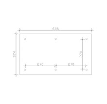 Dessin technique avec les dimensions 656 et 374