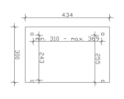 Dessin technique avec indications de dimension