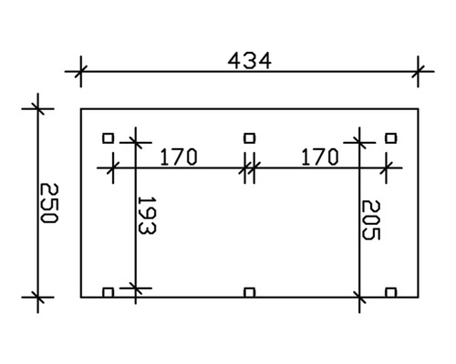 Dessin technique avec dimensions en millimètres