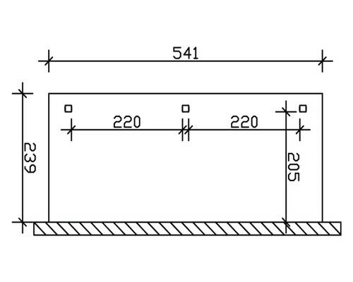 Dessin technique avec dimensions en millimètres