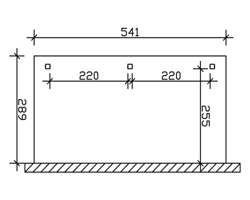 Dessin technique avec cotes en millimètres