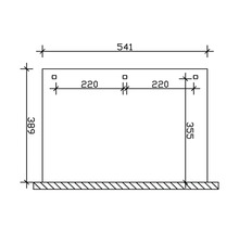 Toiture pour terrasse SKAN HOLZ Venezia 541 x 389 cm anthracite