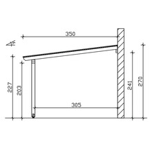 Toiture pour terrasse SKAN HOLZ Andria 541 x 350 cm anthracite