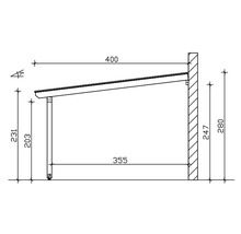 Toiture pour terrasse SKAN HOLZ Andria 541 x 400 cm anthracite