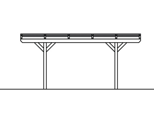 Schéma d''un carport en bois