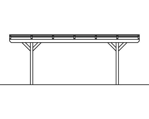 Illustration d''un carport à toit plat
