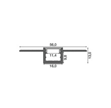 Zeichnung eines LED Profils mit Größenangaben