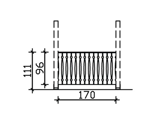 Dessin technique d''une rampe avec dimensions