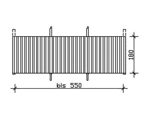 Schéma technique d''un élément de clôture avec dimensions