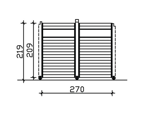 Dessin technique d''une construction en bois avec indications de dimensions