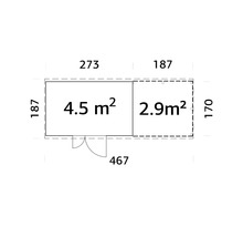 Plan d''un abri de jardin avec dimensions