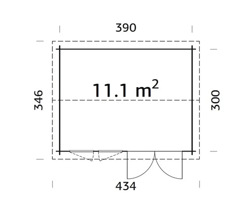 Plan avec les dimensions du produit.
