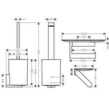 Badset Toilettenset hansgrohe WallStoris schwarz matt 27969670