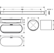Badset Badezimmerset hansgrohe WallStoris schwarz matt 27968670