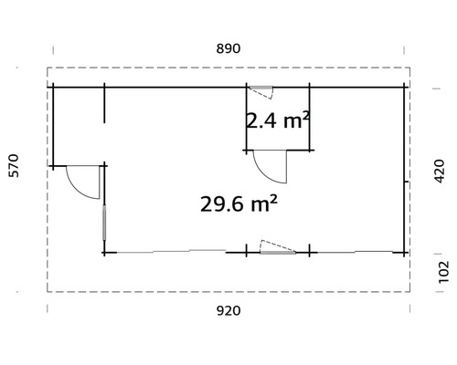 Plan d''un chalet de jardin avec dimensions
