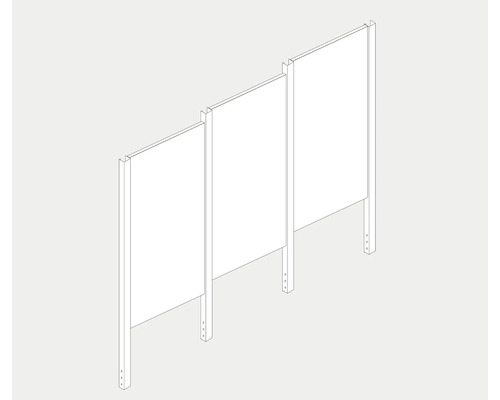 Zeichnung von Sichtschutzelementen für den Garten