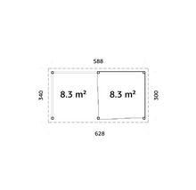 Plan avec dimensions pour une cabane de jardin