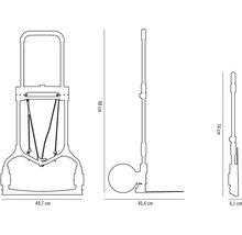 Dessin technique d''un outil à manche avec indications de dimensions