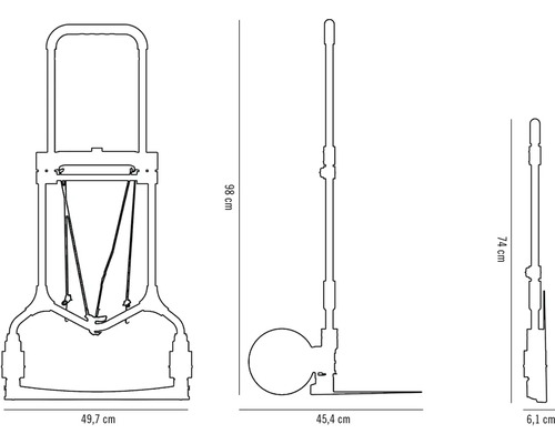 Dessin technique d''un outil à manche avec indications de dimensions