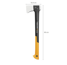 Fiskars Hache à fendre X24-L, longueur 60 cm et largeur de tête 16,5 cm