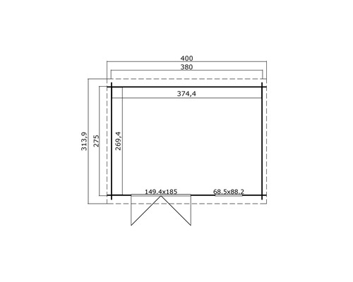 Plan d''un abri de jardin avec dimensions