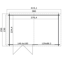 Plan d''un abri de jardin avec dimensions