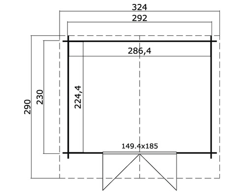 Plan d''un abri de jardin avec dimensions