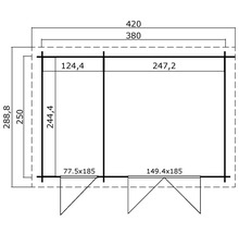 Plan d''un pavillon de jardin avec dimensions
