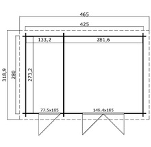 Plan avec dimensions en centimètres