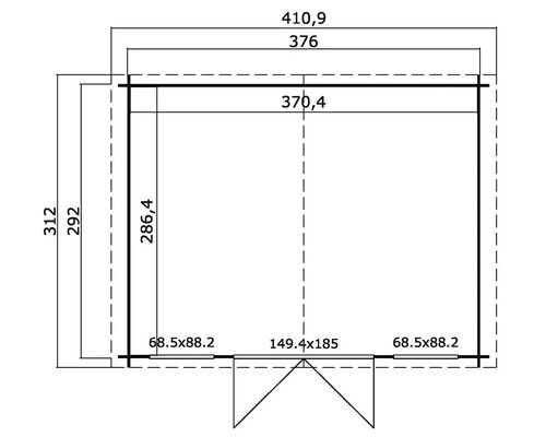 Plan d''un abri de jardin avec dimensions