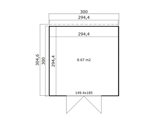 Plan d''un abri de jardin avec dimensions