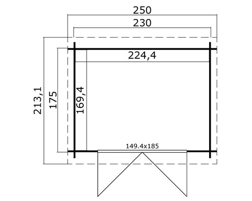 Plan d''un abri de jardin avec dimensions