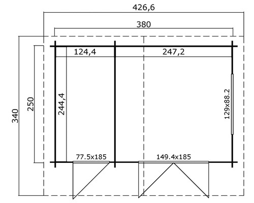 Plan d''un abri de jardin avec dimensions