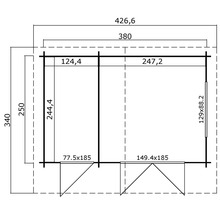 Plan d''une tonnelle de jardin avec les dimensions