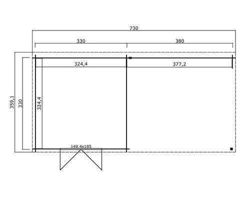 Plan d''un abri de jardin avec dimensions
