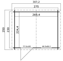 Plan d''un abri de jardin avec dimensions