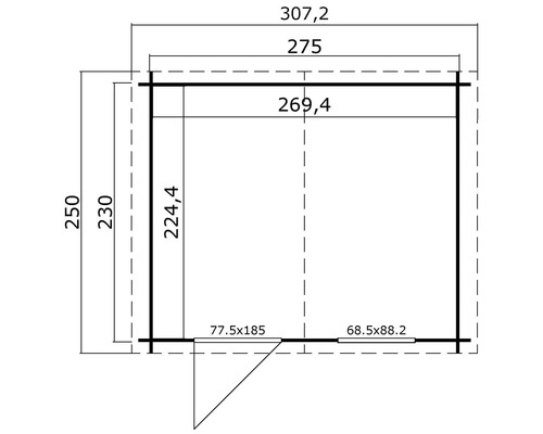 Plan d''un abri de jardin avec dimensions