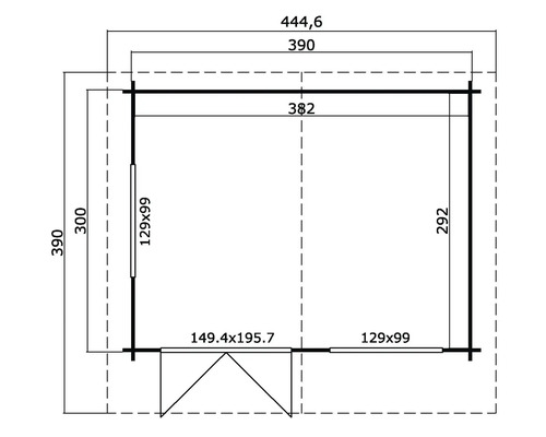 Plan d''un abri de jardin avec dimensions