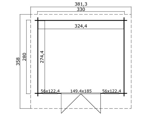 Plan d''un abri de jardin avec des dimensions