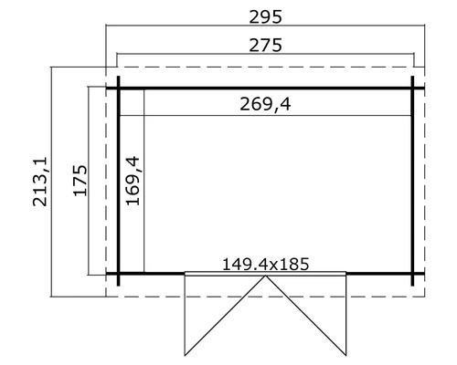 Plan d''un abri de jardin avec dimensions