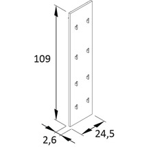Dessin technique d''un support d''accessoires HORNBACH avec dimensions